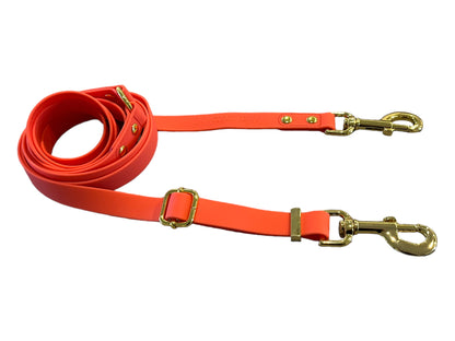 Hands-Free Dog Leash, Convertible - Vibrant Tangerine