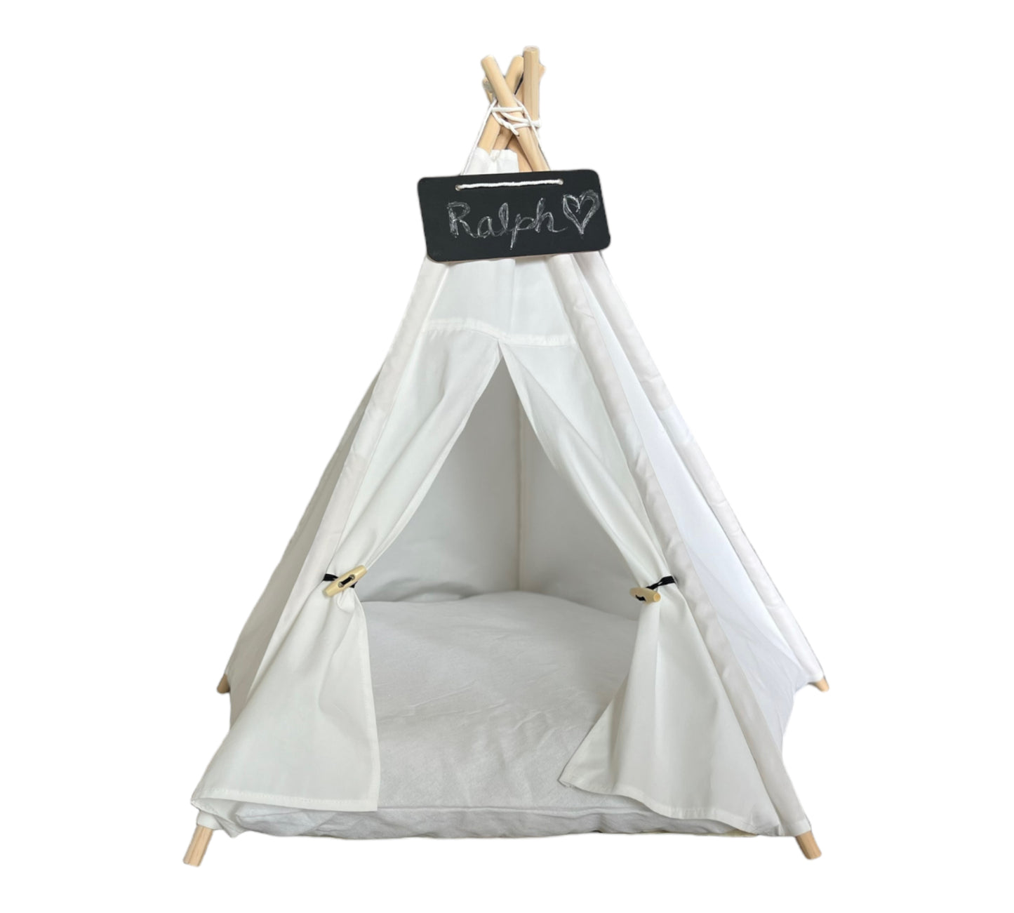 Anti Anxiety Teepee Pet Bed - White.